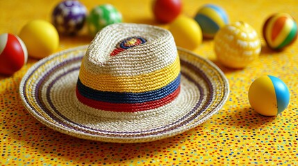 Viva Colombia! Festive Independence Day Celebration: Colorful Parade, Traditional Costumes, Dancing, Music, Flags, and Joyful People Celebrating Colombian Culture and National