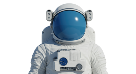 Isolated Astronaut in Space Suit