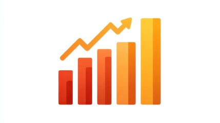 Upward Trend Graph with Arrow Business Growth Success and Progress Visualization