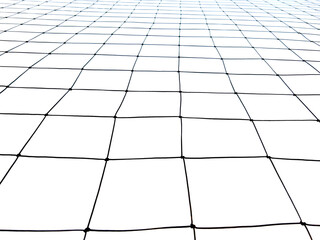 background of a cloth net on a white background, photograph taken at a contrapicado angle.