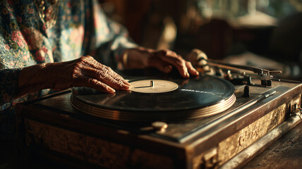 Obraz premium Elderly couple shares a beautiful moment dancing together in warm sunlight