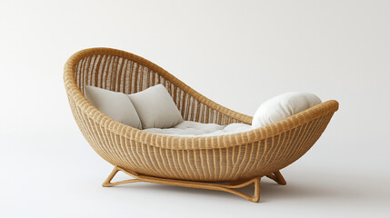 A charming wooden baby bed with delicate details, placed against a soft gray background for a sweet and cozy aesthetic.
