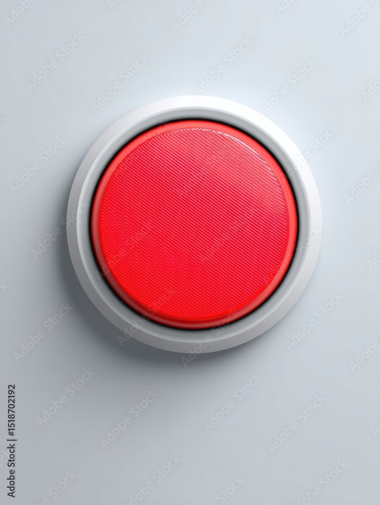 Aufkleber Repeated Clicks on a Red Error Button Create a Sense of Urgency in a Digitally Clean and Minimal Environment