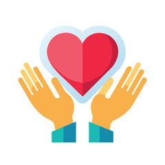 Obraz premium Hands holding heart. hands with heart. heart in hands.