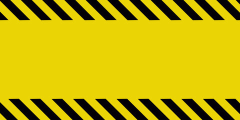 Caution lines. Warning sign with distinctive black and yellow stripes for safety warning. Vector illustration