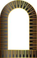 Decorative Gold and Black Archway Element