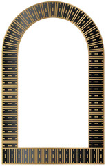 Decorative Gold and Black Archway Element