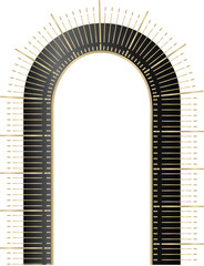 Decorative Gold and Black Archway Element