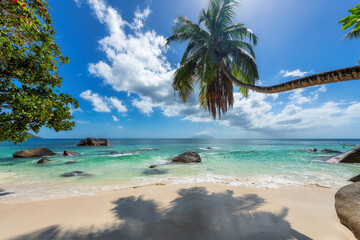 Amazing tropical paradise beach on Seychelles.