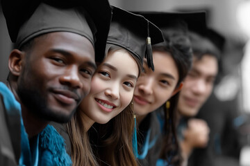 Fototapeta premium Young Graduate Reflecting on Future Success 