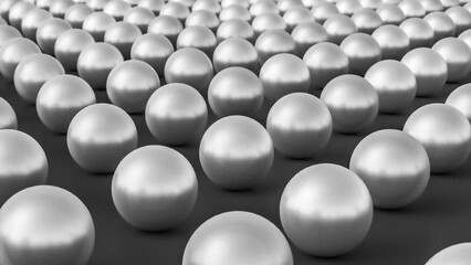 Illustration of 3D pearls or balls or beads on background
