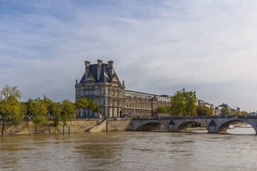 paris seine river bridge and landmark