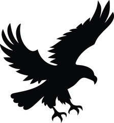 Obraz premium a black eagle is flying in the sky