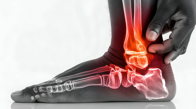 Ankle Injury X-Ray: Medical Imaging for Foot Pain Diagnosis and Therapy Treatment