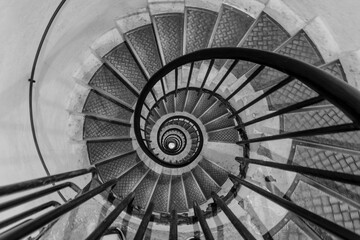 Spiral staircase in the Arc de Triomphe