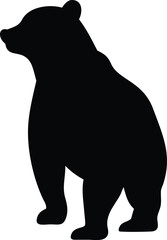 a standing bear silhouette silhouette 