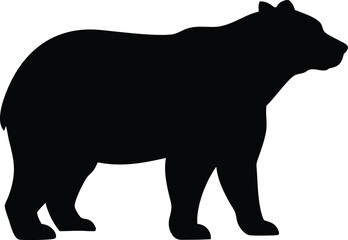 a standing bear silhouette silhouette 