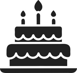 birthday cake silhouette 