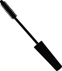 black mascara brush vector illustration 