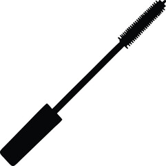 black mascara brush vector illustration 