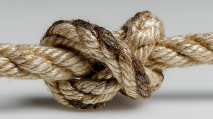 Nautical Knotting: Strong and Durable Brown Rope Texture in Close-Up