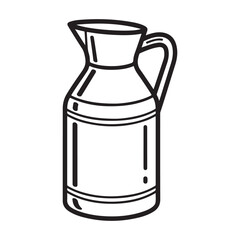 Milk Jug Illustration, a simple, line-drawn illustration of a milk jug or pitcher. The illustration focuses on the basic shape and form of the jug.
