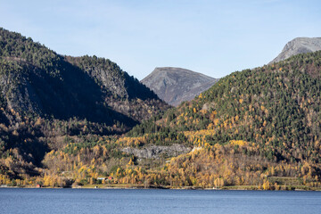 mountain landscape with lake