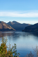 lake and mountains