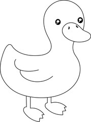 Duck coloring page illustration
