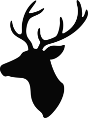 Fototapete Rund deer head silhouette © Bharotray