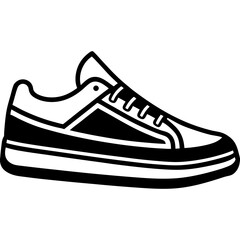 Sports sneaker icon and illustration.
