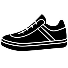 Sports sneaker icon and illustration.
