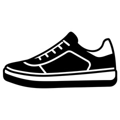 Sports sneaker icon and illustration.
