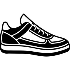 Sports sneaker icon and illustration.