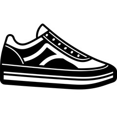Sports sneaker icon and illustration.