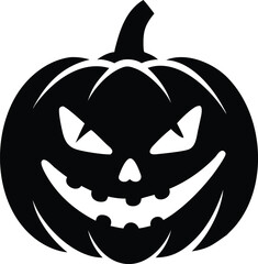 spooky halloween pumpkin silhouette
