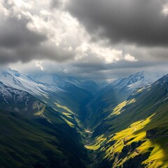 clouds over the mountains