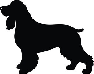 american cocker spaniel dog silhouette 
