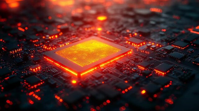 A close up view of a circuit board