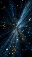 Blue light streaks and fiber optic lines on a dark background—symbolizing high-speed wireless data, 5G/6G networks, and futuristic internet transmission in an abstract digital vector design.
