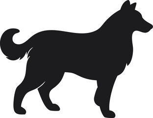 collie herding dog silhouette