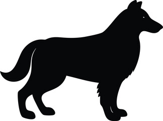 collie herding dog silhouette