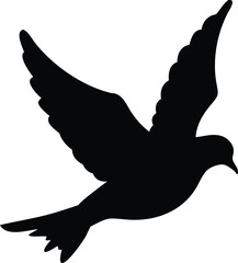 dove flying silhouette