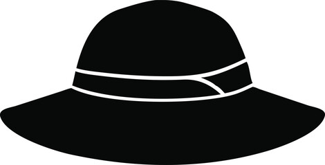 flat summer hat silhouette