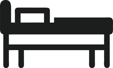 hospital bed silhouette