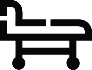 hospital bed silhouette