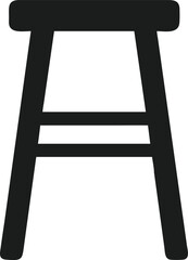 minimalist wooden stool silhouette