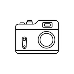 camera icon, vector illustration, symbol, design logo template pictogram, for ui or ux isolated on white for mobile app, editable