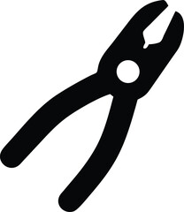 pliers illustration isolated on silhouette