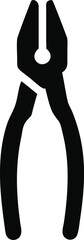 pliers illustration isolated on silhouette